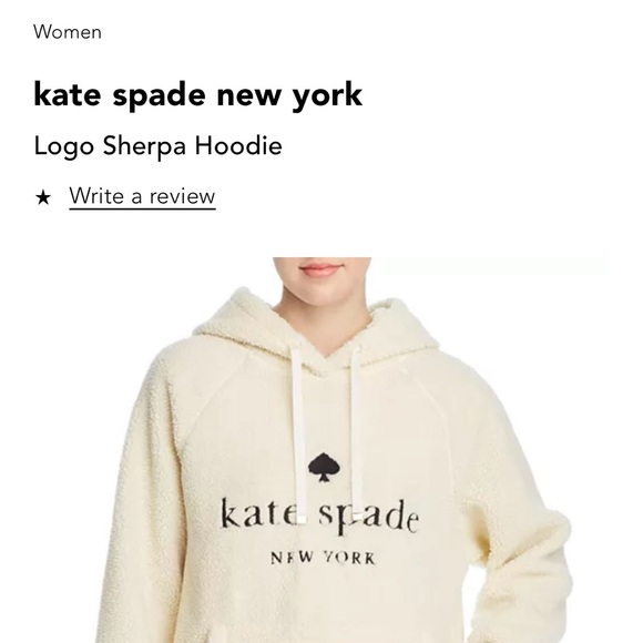 Sherpa Hoodie Classic Kate Spade logo - Picture 7 of 7